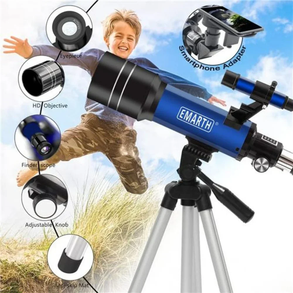 Telescope, 2 Eyepieces Portable Telescopes for Kid Adults Astronomy Beginners